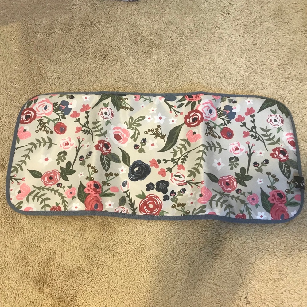 Ju-Ju-Be Floral Baby Bag with Pink and Green Accents